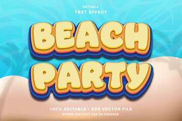 Obraz premium Beach Party Editable Text Effect