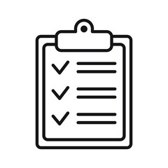 Clipboard line icon. Checklist sign symbol for web site and app design.