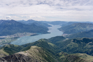 Fototapeta premium northern part of Lario lake, Italy