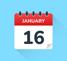 January 16 calendar - Schedule an appointment vector design template