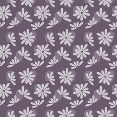 Floral abstract seamless pattern. Flower vector ornament illustration. Abstract holiday backdrop. Wallpaper, backdrop, fabric, textile, clothes print, wrapping paper or package design.