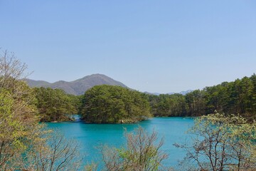Naklejka premium 毘沙門沼の風景