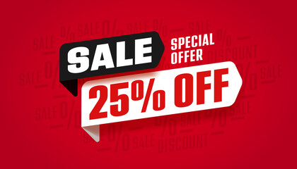 Twenty five percent off sale special offer