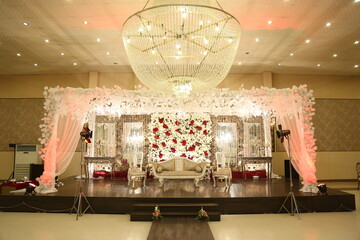 Beautiful decoration setup for wedding ceremony