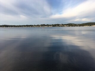 Reflected lake and sky