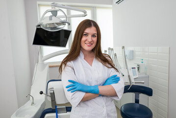 Portrait of a female dentist