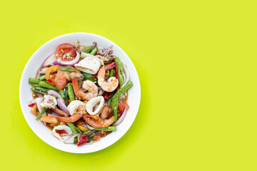 Thai spicy salad with seafood