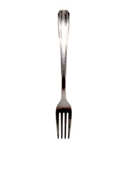 fork on white background top view photo.
