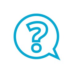 Speech bubbles with a question mark icon