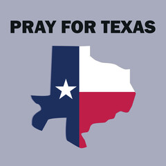 Pray for Texas with Texas map . Symbol vector illustration for slogans and posters to support Texas in hard times	