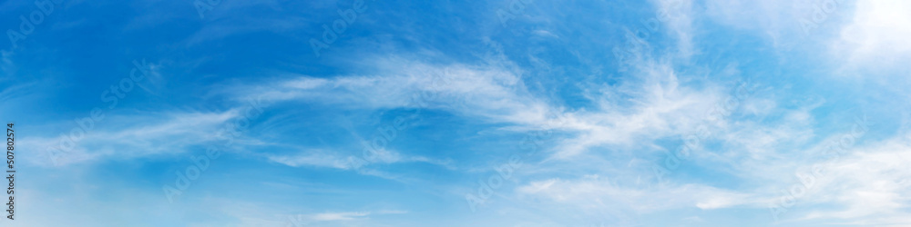 Wall mural panorama sky with cloud on a sunny day. beautiful cirrus cloud.