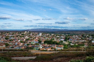 Vista panorâmica da cidade de Araçuaí em Minas Gerais, Brasil