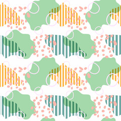Seamless pattern with abstract spots. Vector image.