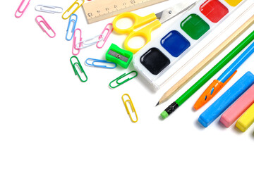 School supplies and stationery, preparation for school year.