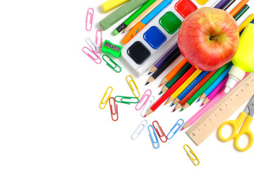School supplies and stationery, preparation for school year.