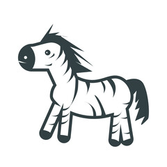 zebra  cartoon isolated on white 