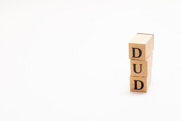 英単語　木ブロック　Word　DUD