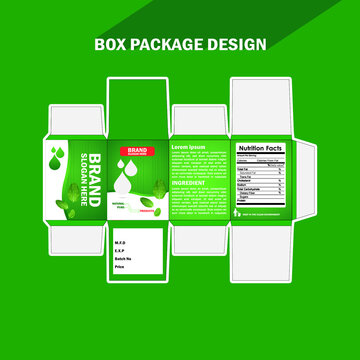 Box Package And Die Cut Vector Template