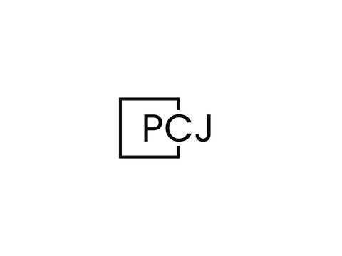 PCJ letter initial logo design vector illustration