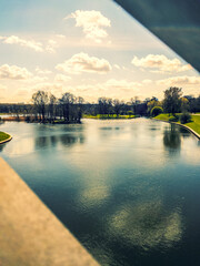 sunset over the river