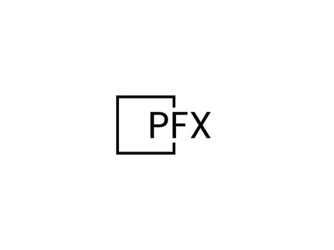 PFX Letter Initial Logo Design Vector Illustration