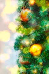 Obraz na płótnie Canvas blurry bokey christmas lights during holiday season