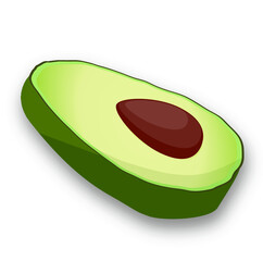 アボカドのイラスト（ベクター）