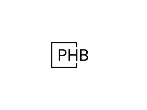 PHB Letter Initial Logo Design Vector Illustration