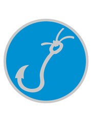 Obraz premium Icon Button Angelhaken 