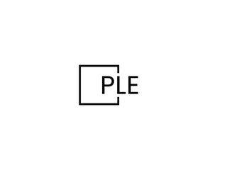 Obraz premium PLE Letter Initial Logo Design Vector Illustration