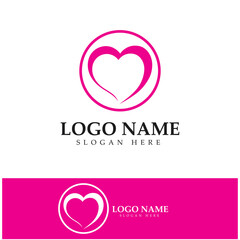  Love heart logo and symbol vector template