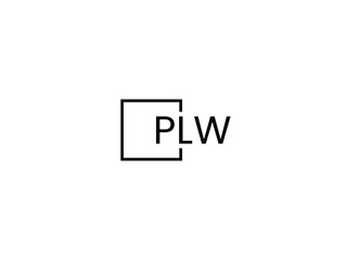 PLW Letter Initial Logo Design Vector Illustration