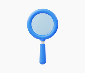 3d realistic magnifying glass vector illustration.