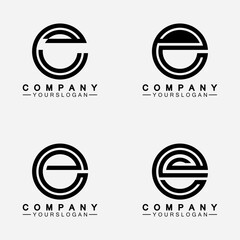 Letter E logo icon design template