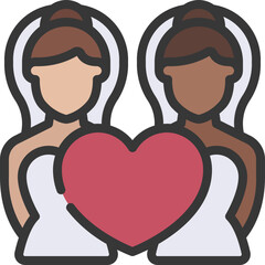 Female Same Sex Marriage Icon