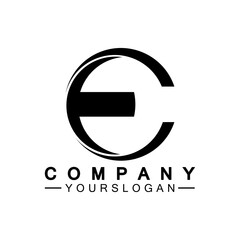 Letter E logo icon design template