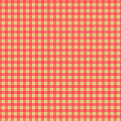 Seamless checkered pattern with trendy orange and yellow gingham checks for wrapping paper, clothing, textile and other design projects