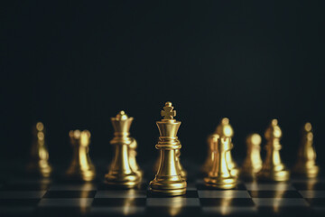 Chess game. Business, competition, strategy, leadership and success concept.