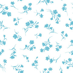 Fototapeta na wymiar Seamless and beautiful flower illustration pattern,