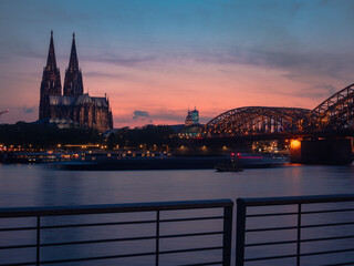 Cathedral Cologne Germany Sunset