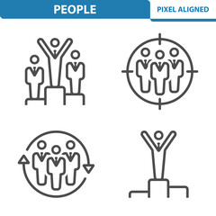 People Icons. Politics, Election, Politician Icon Set