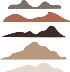 Mountain. Mountain silhouette. Vector flat illustration of a mountain.
