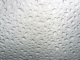 Abstract texture of water drops on a glass