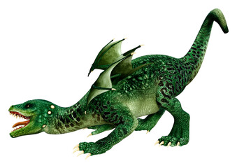 Obraz premium 3D Rendering Fairy Tale Dragon on White