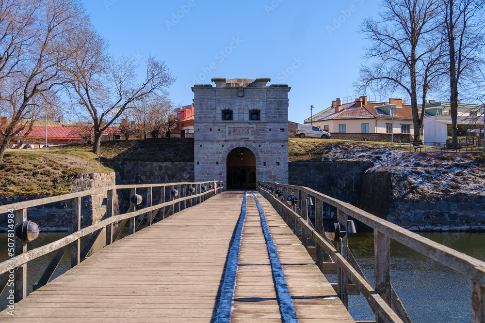 Wall mural West Gate and Old Water Tower in the city of Kalmar