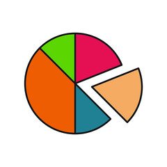 Graph vector for website symbol icon presentation