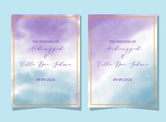 premium vector elegant floral watercolor wedding invitation design