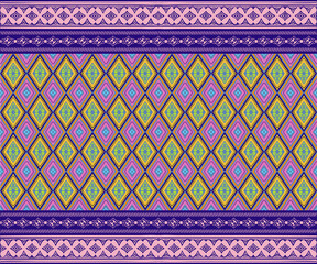 Design for printing on fabric, textile, paper, wrapper, scrapbooking. Traditional tile ornament in ethnic style, coral color. Seamless pattern. Authentic geometric background in repeat.