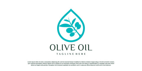 Olive logo icon with modern creative concept design Premium Vector