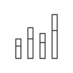 Graph vector for website symbol icon presentation
